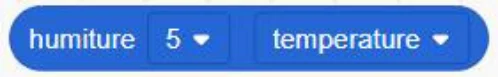 הבלוק humiture במצב temperature