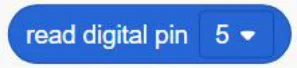הבלוק הכחול read digital pin עם תפריט 5