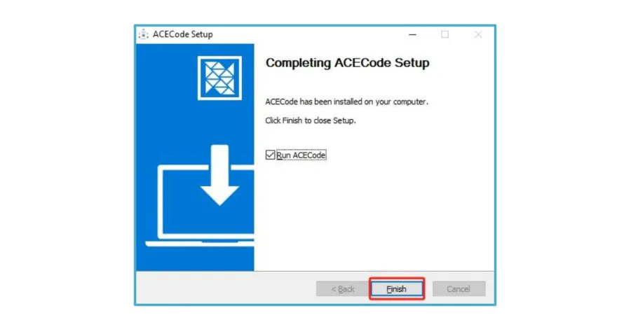 סיום ההתקנה — Completing ACECode Setup