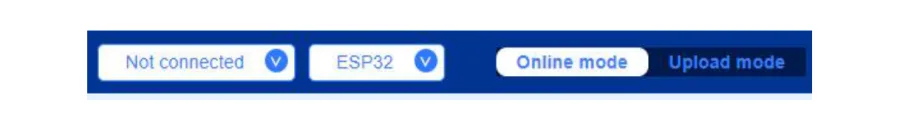 שני מצבי העבודה בסרגל — Online mode ו-Upload mode