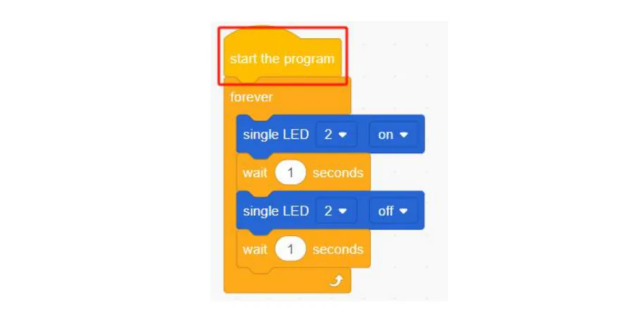 אותה תוכנית עם start the program — למצב Upload