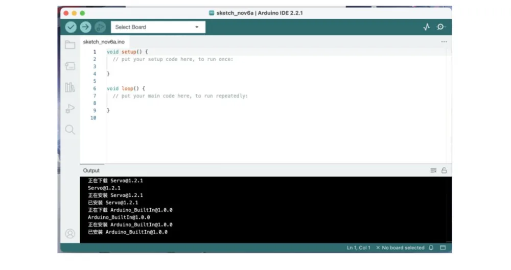 ממשק Arduino IDE