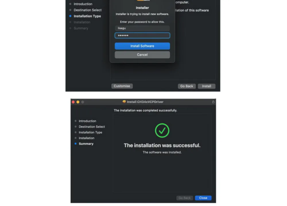 התקנה ב-macOS 11 ומעלה