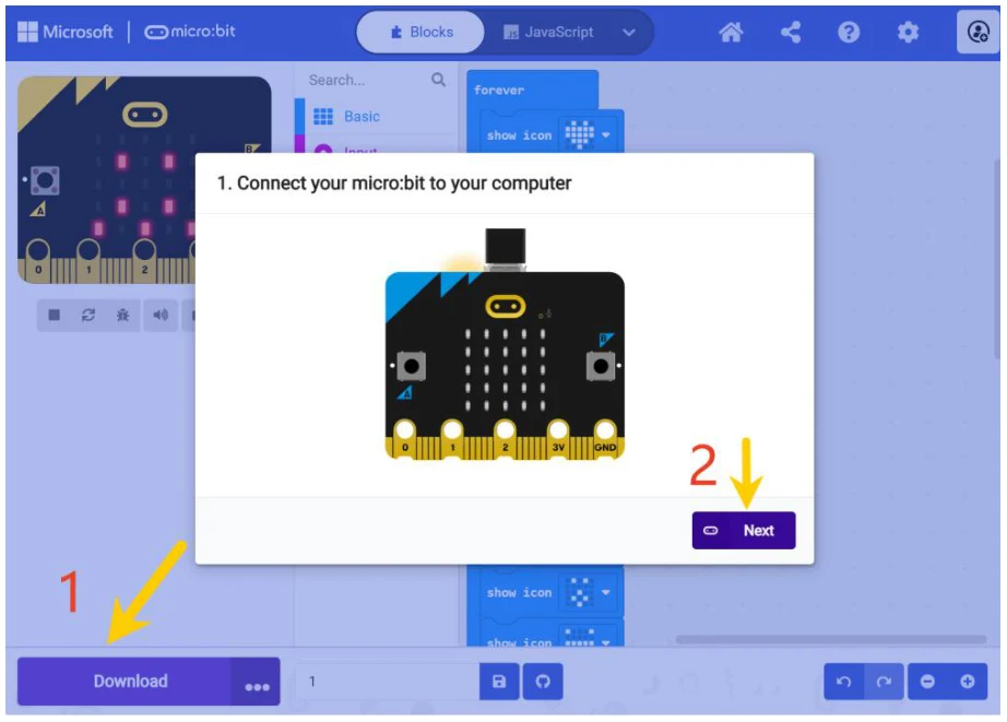 חלון הזיווג הראשון — Download ואז Next