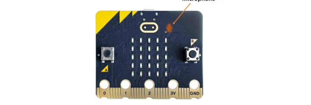 המיקרופון בכרטיס micro:bit