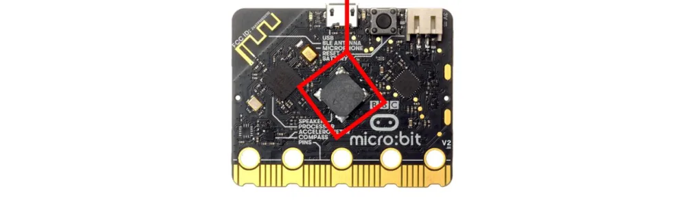 הרמקול המובנה בכרטיס micro:bit V2